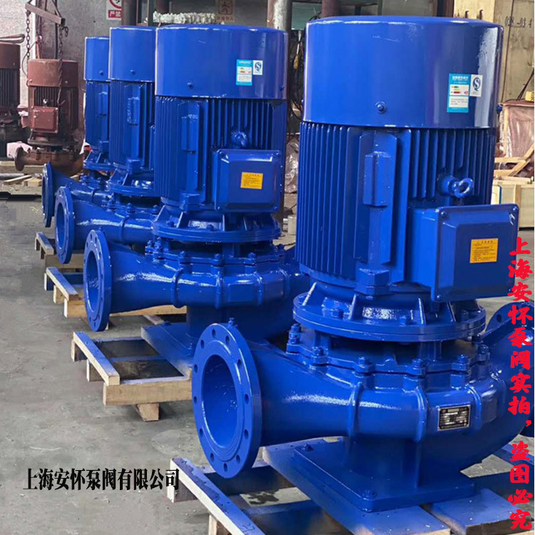 泵为立式结构,进出口口径相同,且位于同一中心线上,可像阀门一样安装