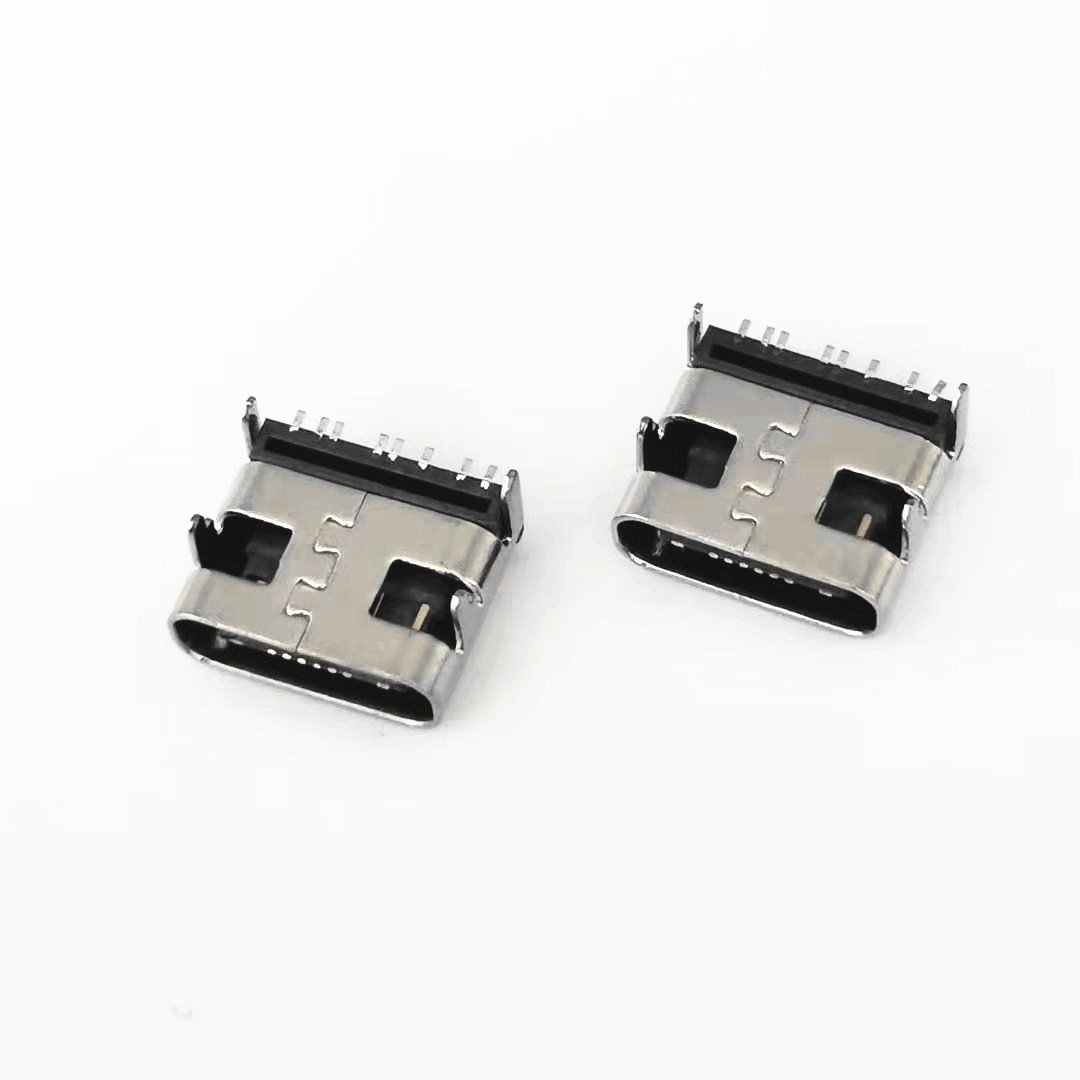 type-c 8pin四脚插件贴片式母座 usb 3.1连接器 c口快充 l=7.35mm(2).