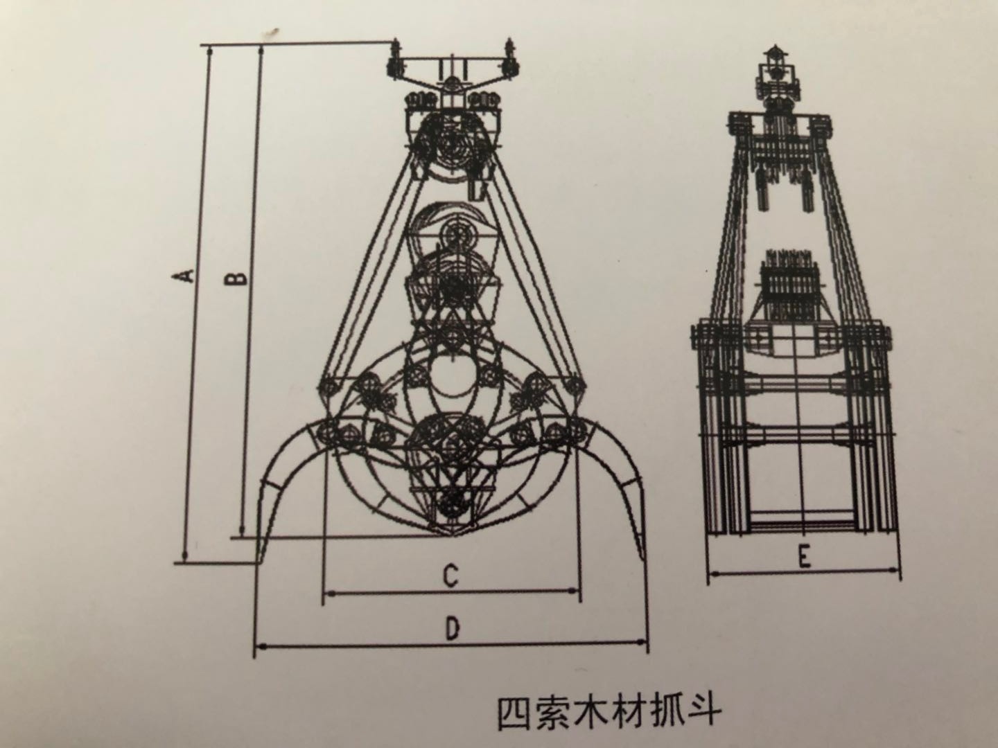 机械木材抓斗