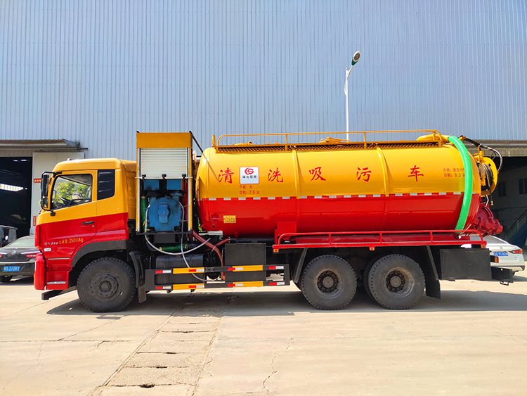 后八轮吸泥浆车_工地抽污车_下水管网疏通清理车