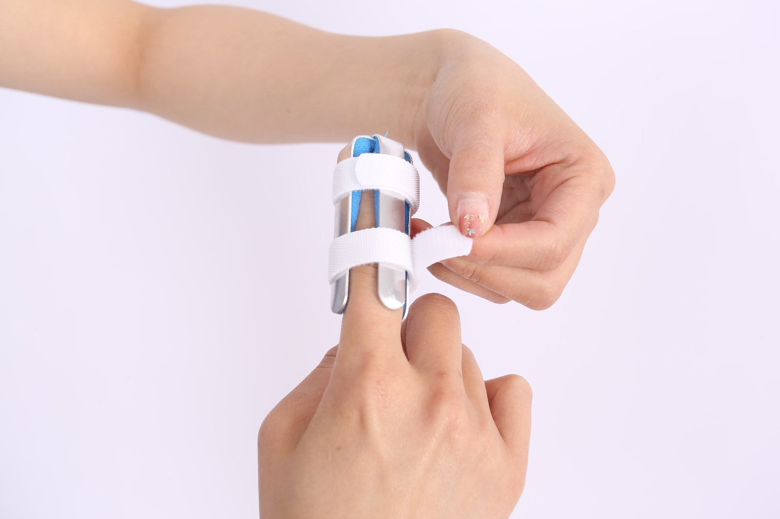 旭康铝合金手指固定夹板手指关节脱位骨折扭伤压伤和防护固定(十字型)