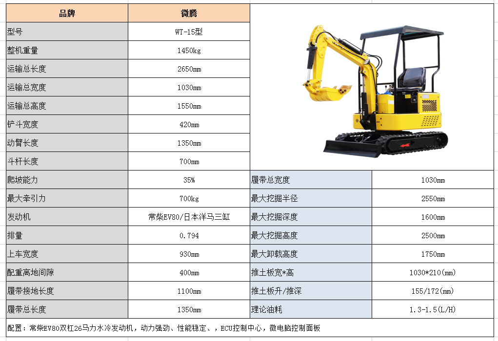 微腾机械15型履带小微挖掘机常柴动力日本洋马动力,园林农用路面施工