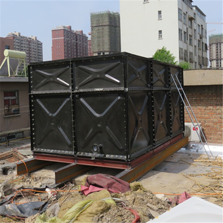 供应0.5吨纯水设备搪瓷钢板饮用人防方形承压保温消防水箱