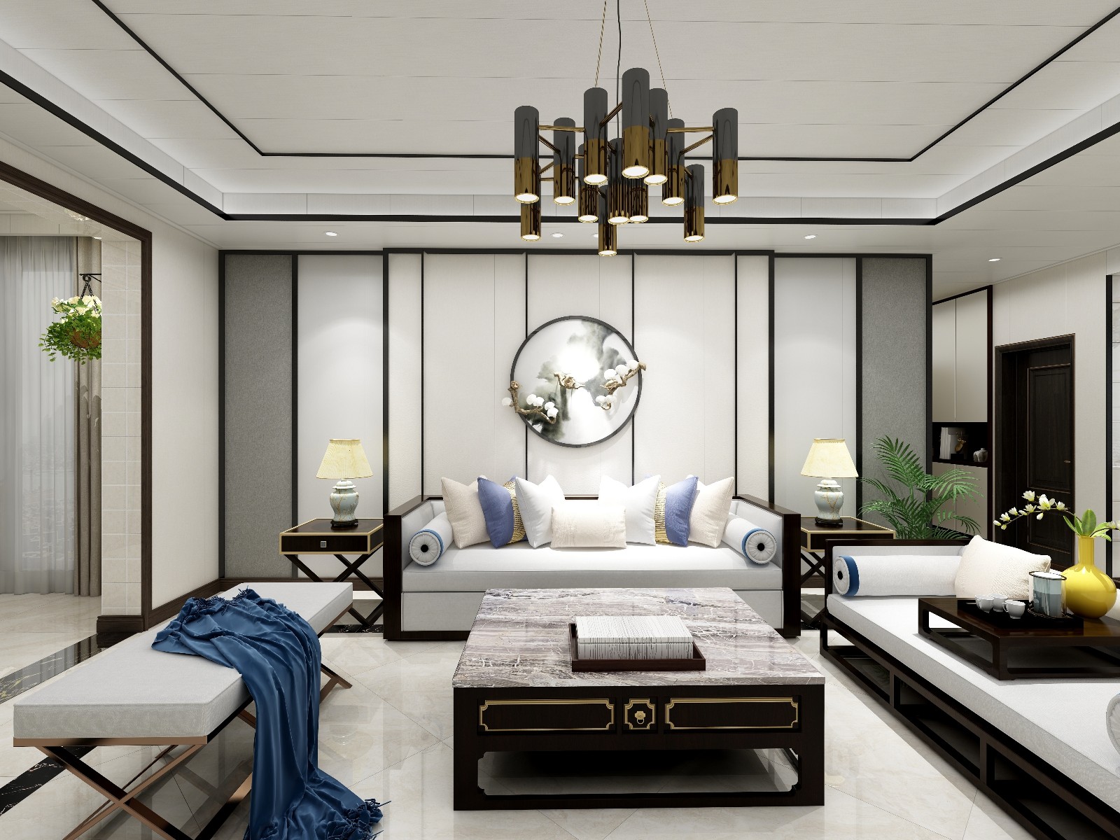 金粉世家竹木纤维集成墙板厂家环保快装集成墙饰欧式家装室内护墙板