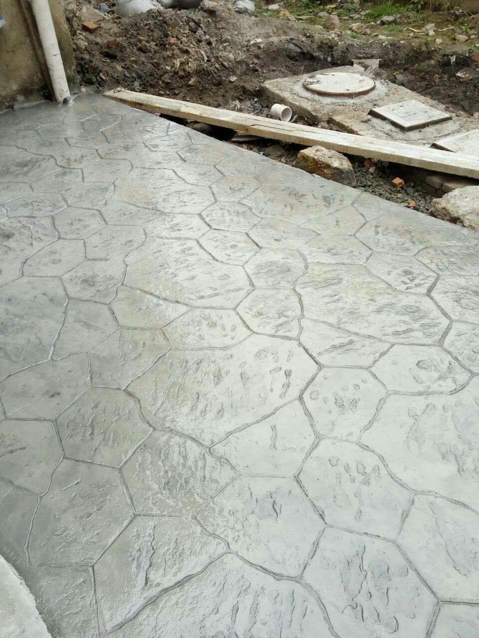 装饰混凝土(混凝土压花)彩色压模地坪 山东日照地区施工