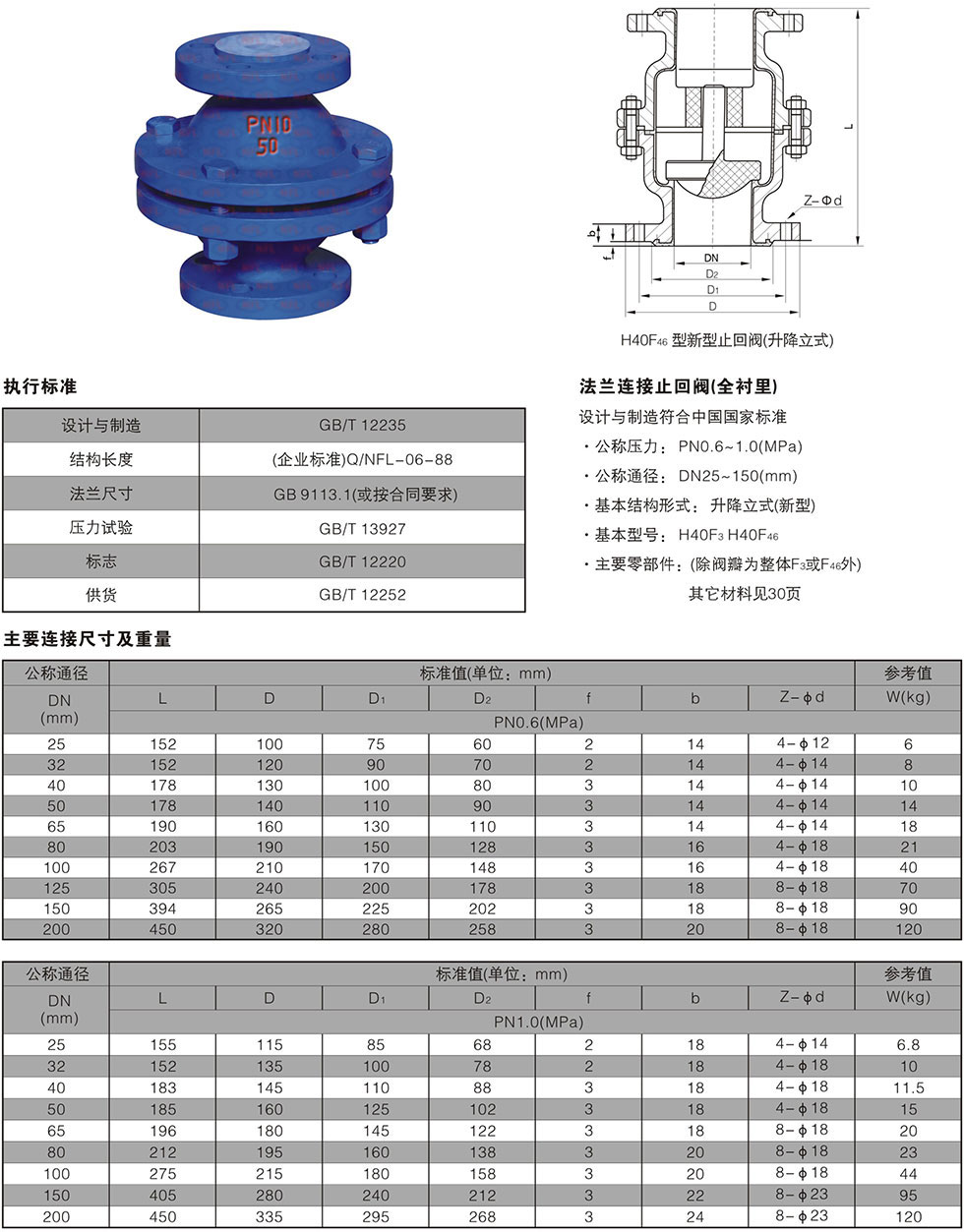 h40f46-16c 新型止回閥 升降式止回閥