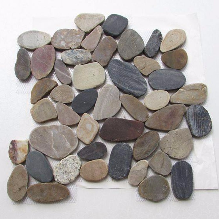 厂家直销天然鹅卵石切片外墙贴面片石鹅卵石双面切多种规格