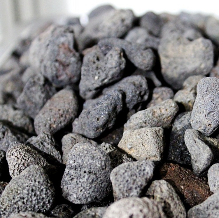 水处理用火山石颗粒滤料 大块黑火山石块 园艺多肉3-6mm-板岩,文化石
