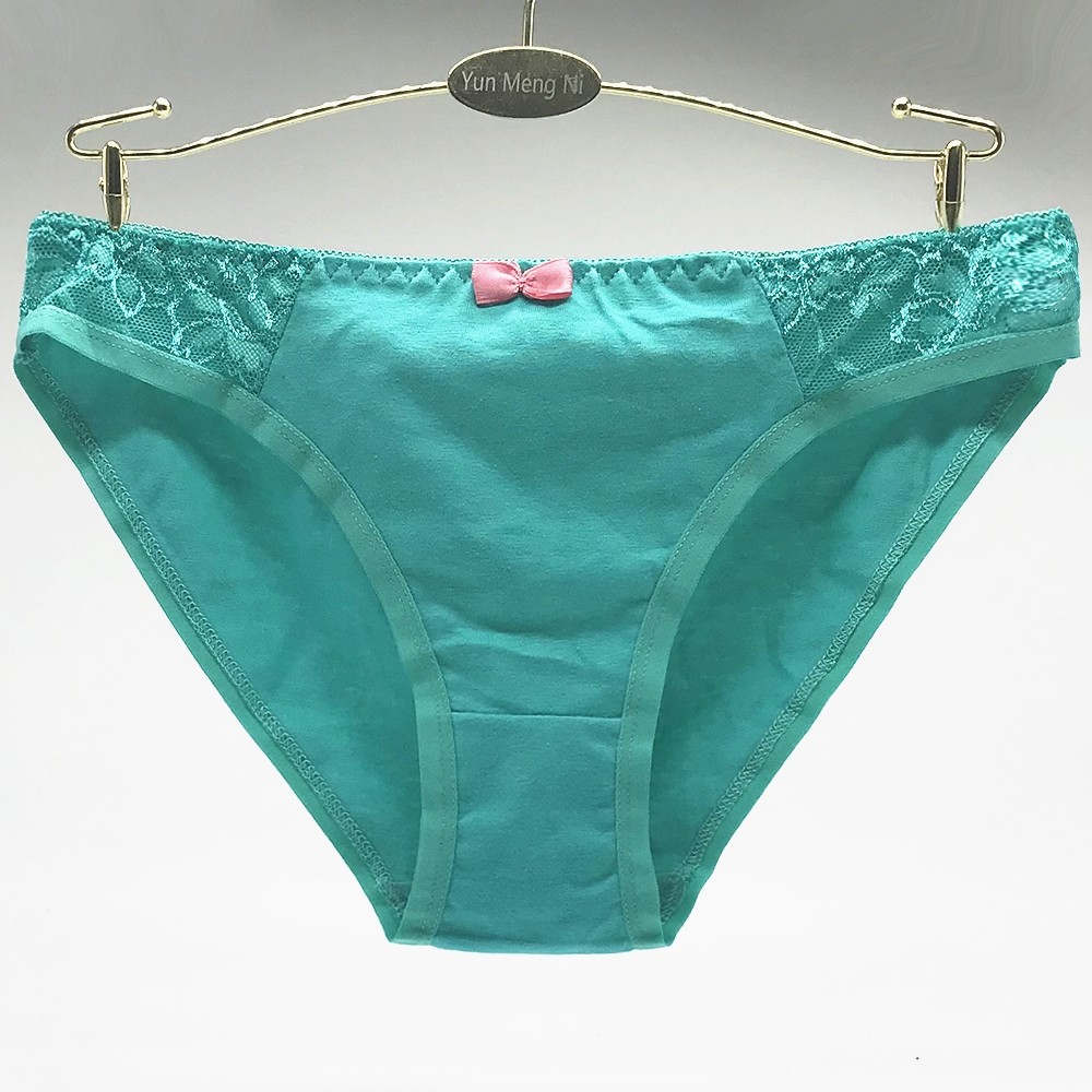 外贸全棉现货女士三角裤 云梦妮纯色新款女士内裤 厂家直销女短裤