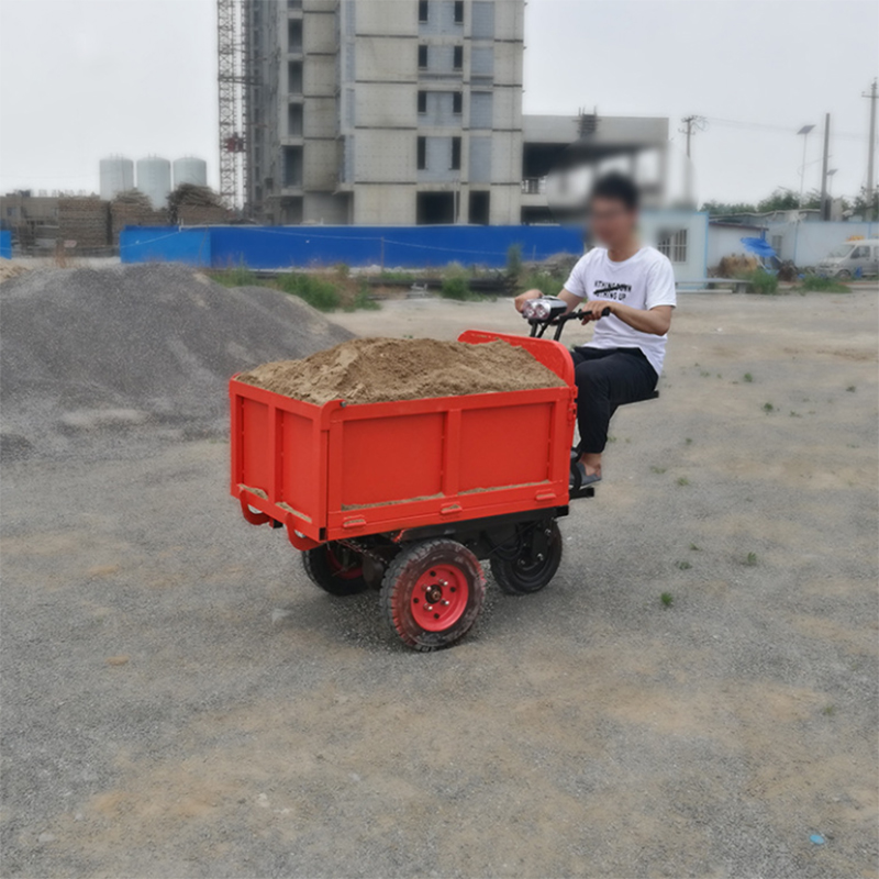 工地小骑兵建筑拉砖车 工程电动灰斗车 小型电动平板车