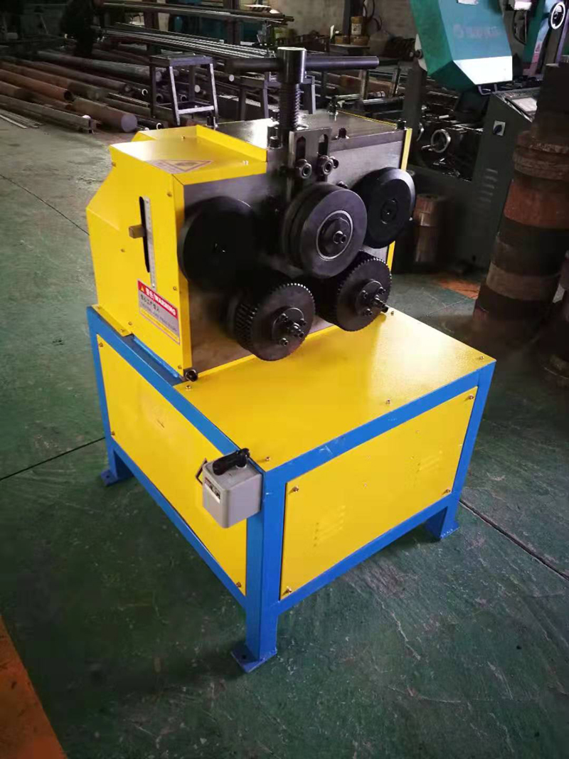 浙江宁波jy-50角铁卷圆机 扁铁圆管滚圆机 卧式角铁扁钢卷圆机-弯管器
