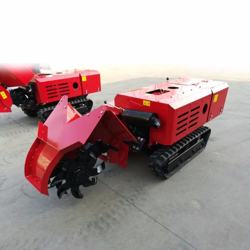 果园大型履带式开沟机,配备遥控装置开沟除草旋耕