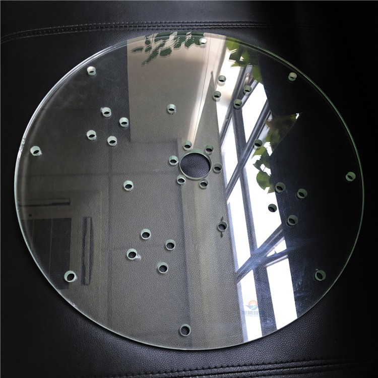 多密集钻孔玻璃 水切工艺15mm超白玻璃 设备专用高端超白钻孔玻璃