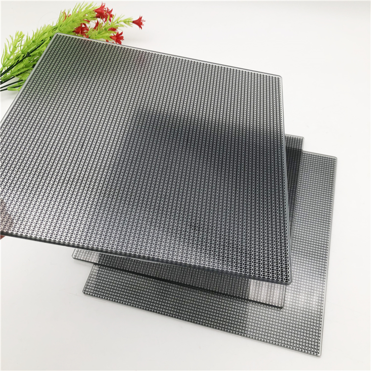 免加热晶格玻璃 旭鹏新品晶格玻璃 时尚前沿丝印晶格玻璃