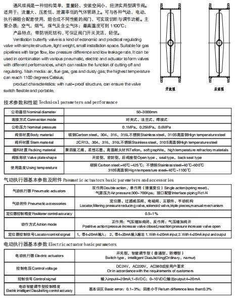 2,氣動通風蝶閥內無連桿,螺栓等,工作可靠,使用壽命長.可以多工位