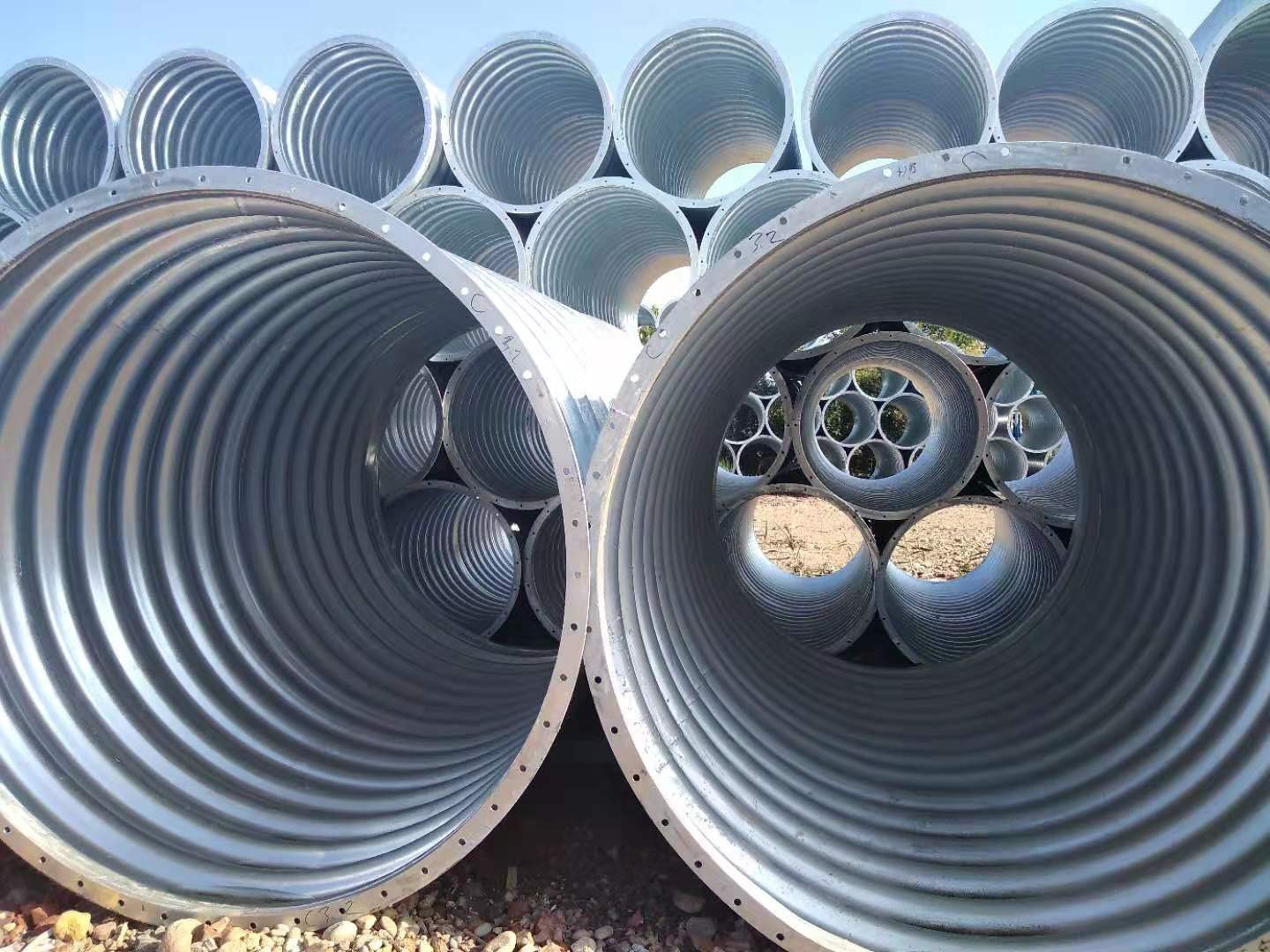 波纹涵管厂家定制-钢制波纹涵管-整装金属波纹涵管