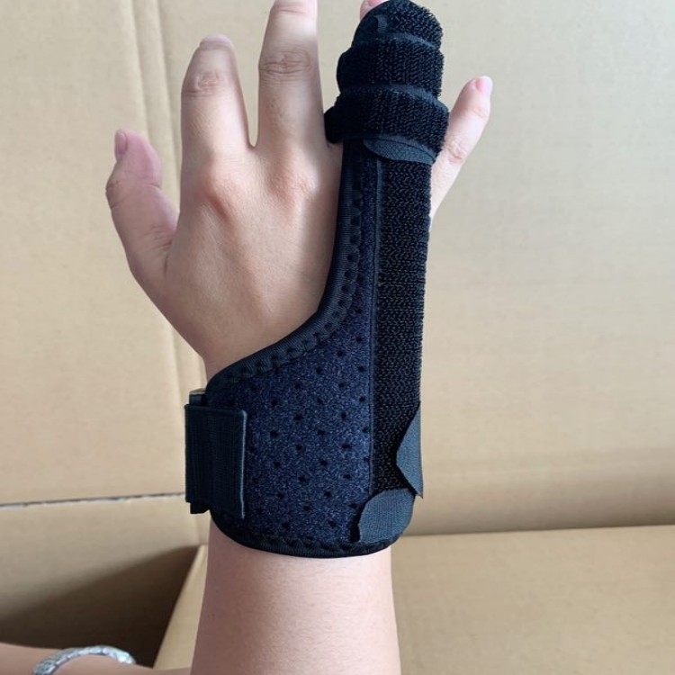 旭康透气手指固定带 手指受伤固定支架 手指固定夹 钢板支撑手指固定