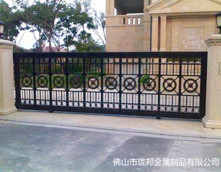 全国定制铁艺大门电动移门双开门铁艺车库门院子围墙门庭院门