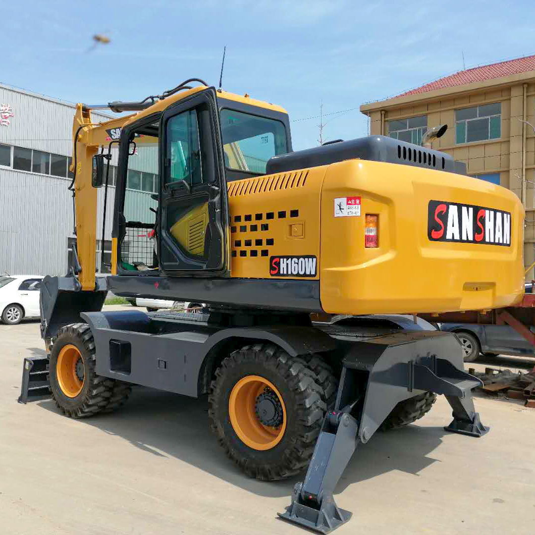 轮胎式挖掘机16吨 四轮驱动 四轮液压轴刹 厂家直销