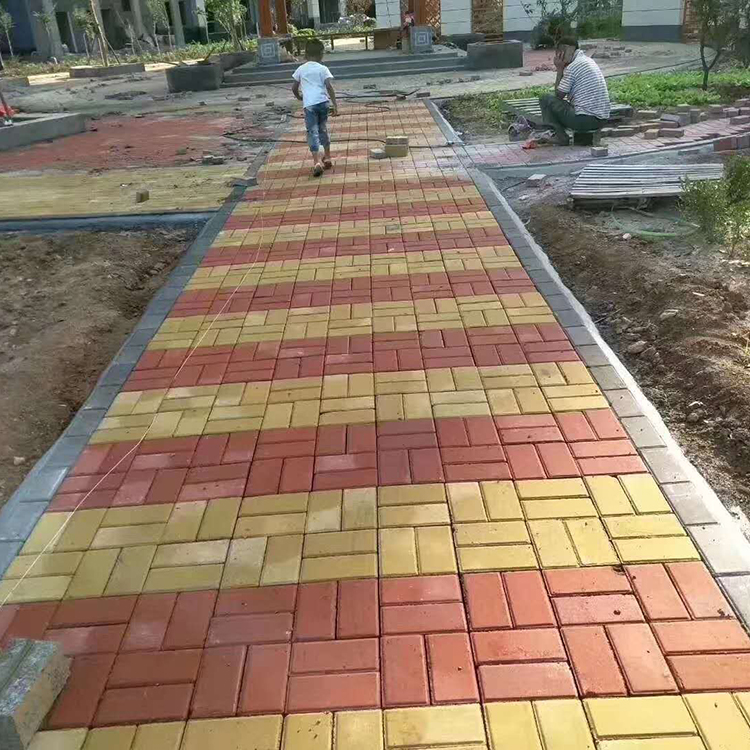 绿化彩色砖 水泥面包砖 人行道板砖 彩色荷兰砖路面砖 景观舒布洛克砖
